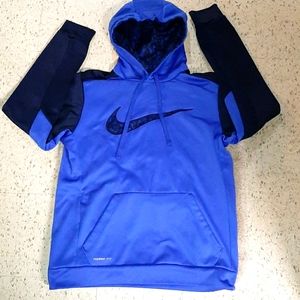 Nike Therma-Fit Hoodie Blue and Black Camo Logo